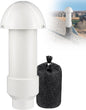 2 Inch Vent Stack Pipe Filter,Sewer Vent Septic Filter Vents Pipe Cap for Roof PVC ABS Pipes Plumbing,Outdoor Vents Filters Remove Septic and Sewer Odors&Improve Yard Patio Air,with Mushroom Cap Cover