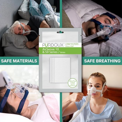 PURDOUX CPAP Filters for ResMed AirSense 10 and S9 Devices (Ultra Fine 3 Pack) - CPAP Supplies, CPAP Accessories, CPAP Supplies Filters for CPAP Machine
