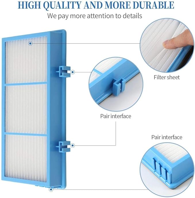 DerBlue 8pcs Replacement Filters Compatible with Holmes AER1 Type Total Air Filter,for 30AT and 242-NUC,Total Air Filter Replacement Filters for 30AT
