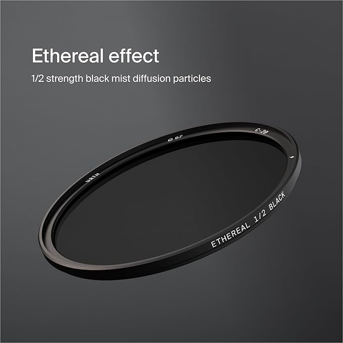 Urth 82mm Magnetic Ethereal Black Mist ½ Diffusion Lens Filter (Plus) — Cinematic Effect, 20-Layer Nano-Coated Light Dispersing Particles