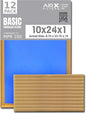 10x24x1 Air Filter Comparable to MPR 100 Basic Economy Furnace Filters, 12 Pack of Non Pleated Fiberglass Filter For Dust - Low Airflow Restriction! From AIRX FILTERS WICKED CLEAN AIR.