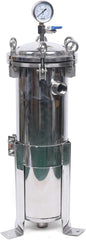 304 Stainless Steel Bag Filter Housing, Industrial Process Filter Housings, Pressure Filter Device, Removes Particulate Impurities, Real-Time Pressure Monitoring