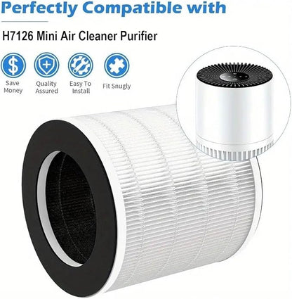 2-Pack H7126 Replacement Filter Compatible with GoveeLife H7126 Purifier, 3-in-1 Filters