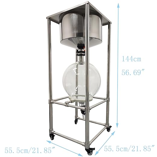 INTSUPERMAI 50L Buchner Funnel Filtering Kit, with 50L Vacuum Flask, Stainless Steel Frame, Negative Pressure Filtration, Lab Vacuum Suction Filter for Liquid-Liquid Extraction