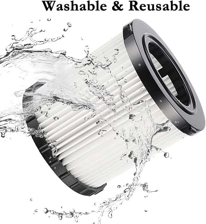 2 Pack DCV5801H Wet/Dry Vacuum HEPA Replacement Filter Compatible with DeWalt DCV580 & DCV581H, Reusable and Washable