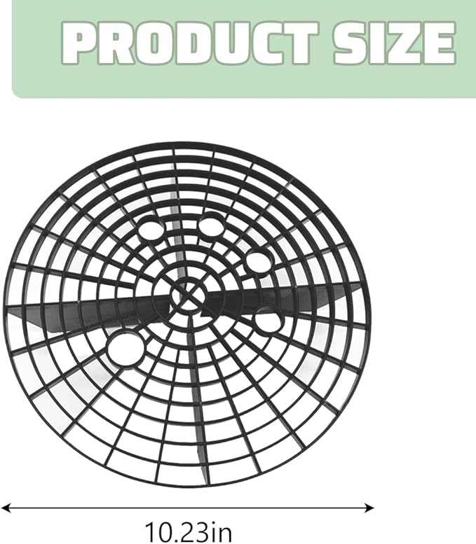 Car Wash Bucket Grit Trap Inserts, Vehicle Detailing Wash Filter for Remove Dust and Dirt, Automotive Cleaning Tool Fits 12 Inch Diameter Bucket, Universal for SUV RV Truck (Black)