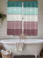 Retro Farm Woodcuts Texture Window Valance Curtains, Green Brown Gradient Light Filtering Kitchen Valance with 3-inch Rod Pocket for Living Room Bathroom Bedroom,2 Panel,42x63In