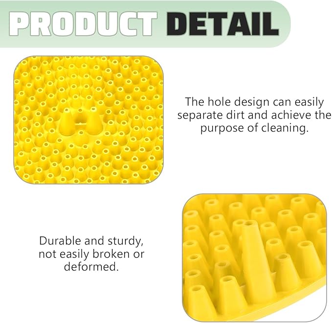 Car Wash Bucket Grit Trap Inserts, Vehicle Detailing Wash Filter for Remove Dust and Dirt, Automotive Cleaning Tool Fits 12 Inch Diameter Bucket, Universal for SUV RV Truck (Yellow)