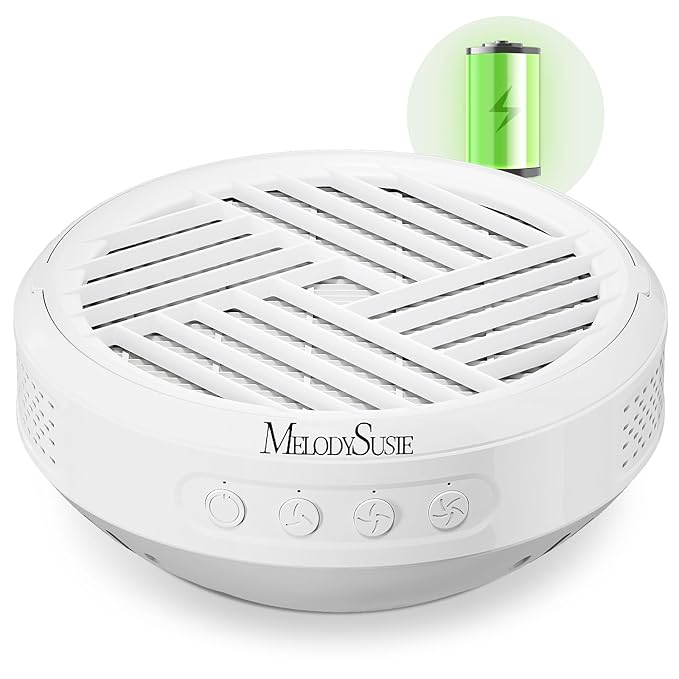 MelodySusie Advanced Cordless Portable Nai DustCollector, SProR 3500RPM Powerful Nail Vacuum Fan with 3 Suction Modes,Reusable Filter & Low Noise for Mobile Nail Tech, DIY Nail Artist & Home Use