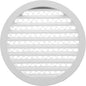 Repa Market 10" Inch Aluminum White Soffit Air Vent Cover - Louvered Round Gable Vent with Mesh Screen - Exhaust/Intake Ventilation Grill for House, Attic, Bathroom - Outdoor Metal Duct Grate