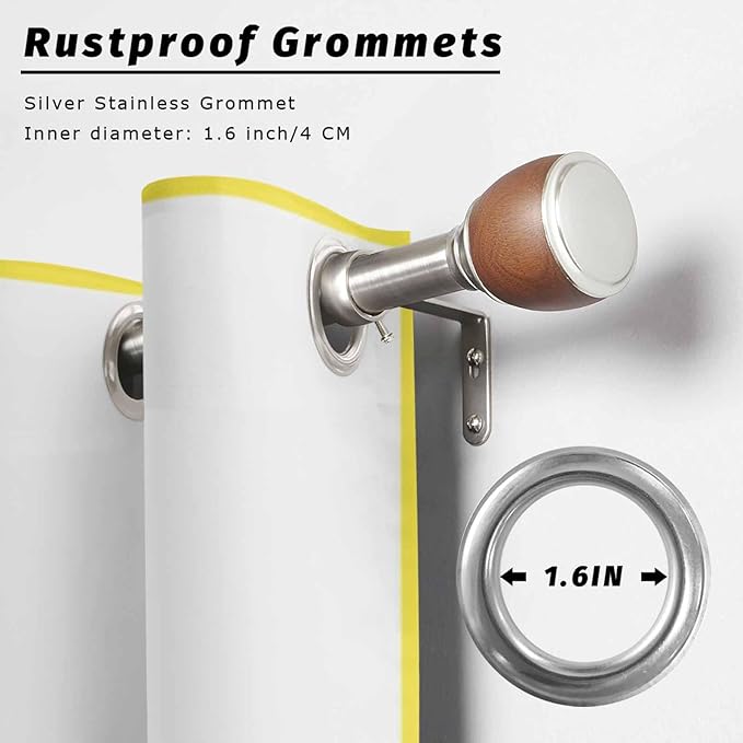 Lemons Outdoor Curtains for Patio Summer Fruit Lemon Tree Waterproof Outside Curtains with Grommet Top Weatherproof Curtain for Cabana Pergola Gazebo, 2 Pack, 54" W x 108" L