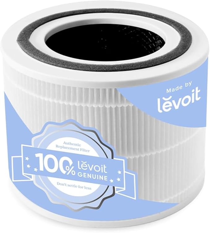 LEVOIT Genuine Core 300-P, RF and S Replacement Filter, Supports HEPA Sleep Mode, High-Efficiency Activated Carbon for Removal of Smoke, Odor, Allergens, Pollen,1 Pack, white