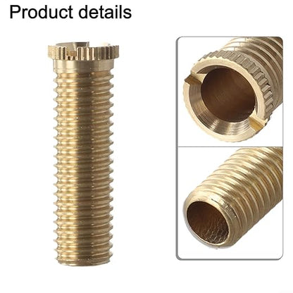 Sink Strainer Screw Connector Brass Alloy Bolts for Wash Basin Strainer Bath Waste Bolt Kitchen Sink Basket Filter Slotted Design for Easy Tightening Copper Color(Brass 4cm)