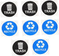 NUOBESTY 8pcs Recycle Sticker for Trash Can Waste Sorting Decals PVC Material for Kitchen Garbage Can