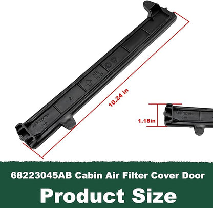 68223045AB Cabin Air Filter Cover Compatible with Jeep Cherokee 2.0L 2.4L 3.2L 2014 2015 2016 2017 2018 2019 Replace 68223045AA