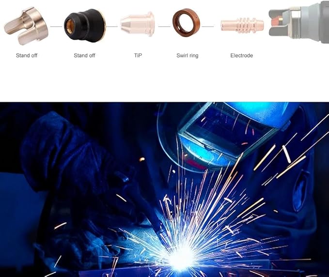 fits Harbor Freight Titanium Plasma65 TI-PC65 iPT-65 TI-PC45 iPT-45 56255 56811 59182 58895 59164 Plasma cutter consumables kits Standoffs+Ring+Cap 3pk