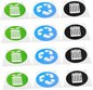 12pcs Waste Sorting Stickers Trash Can Recycling Decals Self-Adhesive Labels for Environment Protection