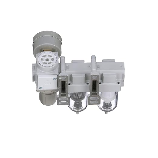PneumaticPlus SAU230-N02G Three Stage Air Drying System, 1/4" NPT - Particulate Air Filter, Coalescing Filter, Air Pressure Regulator Combo - Poly Bowl, Manual Drain, Bracket, Gauge