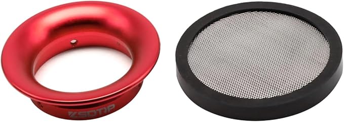 Carburetor Carb Velocity Stack Air Filter Cleaner Modified Trumpet Aluminum Alloy with Sponge Filter Steel Mesh for PWK32-34mm Short Style Fast Intake Suggest for Small Displacement (Red,55mm)