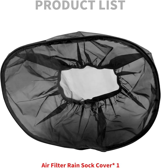 Waterproof Dustproof Air Filter Rain Sock Cover Fit for Harley Sportster XL 1200 883 Dyna Softail Street Glide Road King FLHR FLHX 114 Engine Intake Protection Accessory