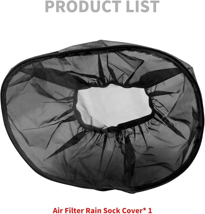 Waterproof Dustproof Air Filter Rain Sock Cover Fit for Harley Sportster XL 1200 883 Dyna Softail Street Glide Road King FLHR FLHX 114 Engine Intake Protection Accessory