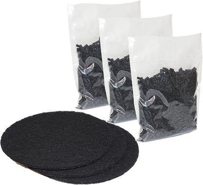 PUREBURG ECO 5 Odor Absorbing Carbon Refills Pack Compatible with Vitamix FoodCycler Model : ECO 5, Collecton Lid Filter Carbon Filters