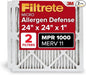 Filtrete 24x24x1, AC Furnace Air Filter MPR 1 MERV 11, Pleated, Allergen Defense, 2-Pack (Exact Dimensions 23.81 x 23.81 x .81)