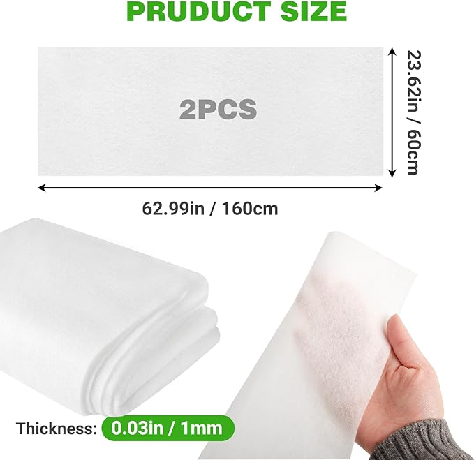 U0U 20 Ft² Merv 13 Filter Material,2PCS 24" x 96" Cut to Fit Air Filter Material,Air Filters for Purify the Air Stops Dust and Pet Dander as Small as 0.3 Microns,Suitable for AC Vents