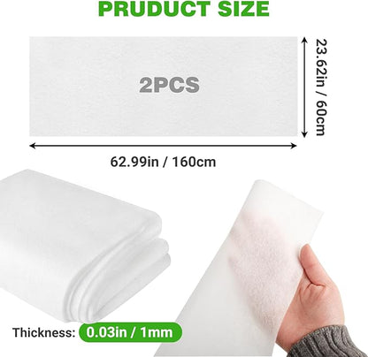 U0U 20 Ft² Merv 13 Filter Material,2PCS 24" x 96" Cut to Fit Air Filter Material,Air Filters for Purify the Air Stops Dust and Pet Dander as Small as 0.3 Microns,Suitable for AC Vents