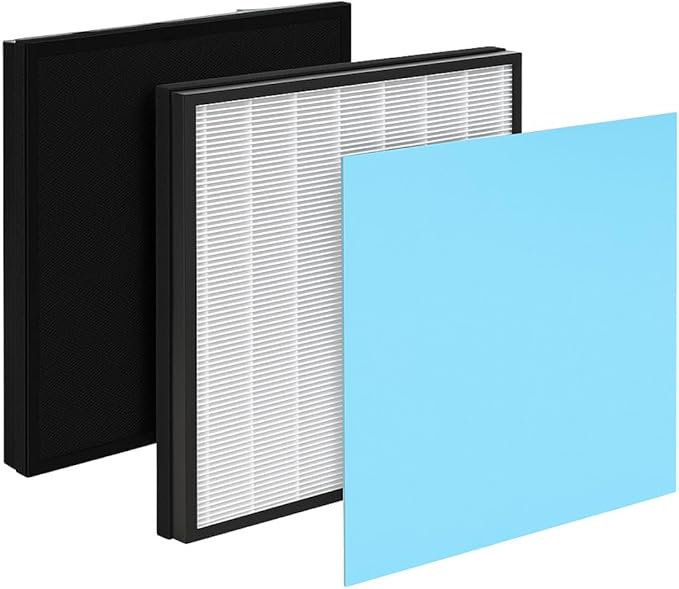 Nispira RFM80 Oran True HEPA/Activated Carbon/Preliminary Filter Set Compatible with Max RFM80 Air Purifier OVHM80. 2 Set