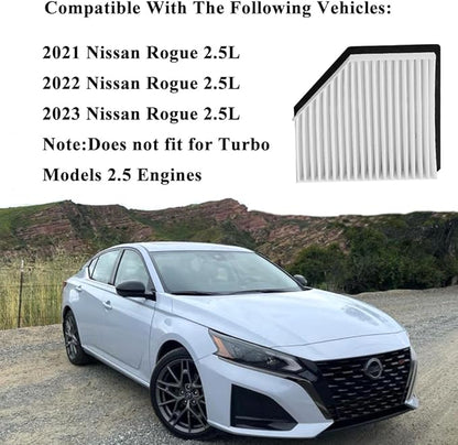 165466RA0A Engine Air Filter Compatible with Nissan Rogue SL SV 2021 2022 2023 Used for 2.5L Engine Replaces 16546-6RA0A, 165466RA0A, 16546 6RA0A