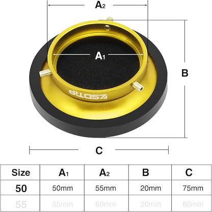 Carburetor Carb Velocity Stack Air Filter Cleaner Modified Trumpet Aluminum Alloy with Sponge Filter Steel Mesh for PWK21-30mm Short Fast Intake Suggest for Small Displacement (Gold,50mm)