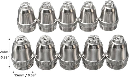 27 Pcs AG60P AG-60 Plasma Cutter Torch Consumables Kit with Roller Guide Wheel Spacer, Nozzles, Electrodes, Ceramic Cups, for Multiple Pilot Arc Plasma Cutters (SG-55/WSD-60 Compatible)