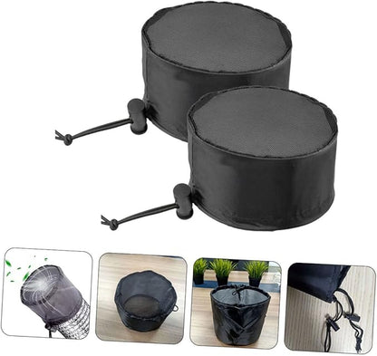 Yardwe 2pcs Grow Tent Vent Covers Durable Oxford Cloth Filter Shields with Elastic Drawstring for Plant Tent Ventilation Medium