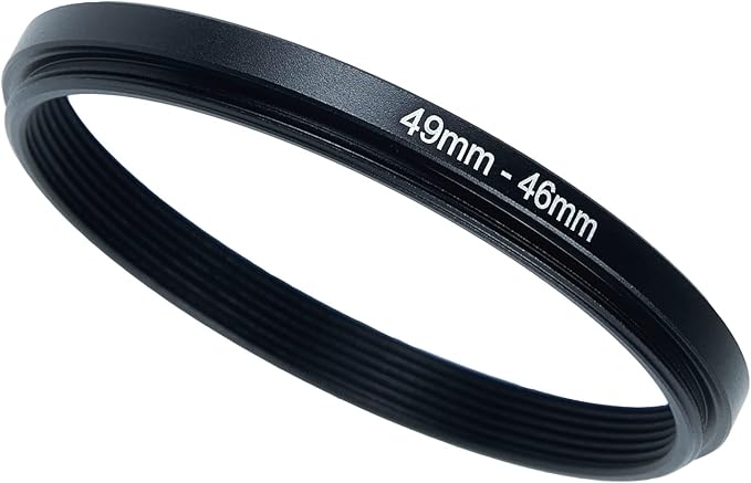 49mm to 46mm Step-Down Ring Filter Adapter for All Brands UV ND CPL Metal Ring Step-Down Rings Adapter Filter (49mm-46mm)