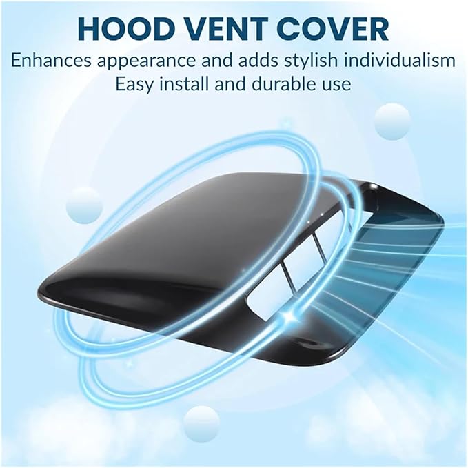 Car Universal Hood Vent Air Outlet Cover Compatible For Infiniti Compatible For Mazda And Tesla Hood Scoop Air Flow Intake Vent Cover