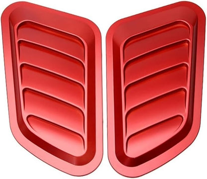 Car Hood Scoop Air Intake Vents Compatible For Hyundai Ix35 Solaris Compatible For Renault Captur Compatible For Kia And Sportage 4(Red)