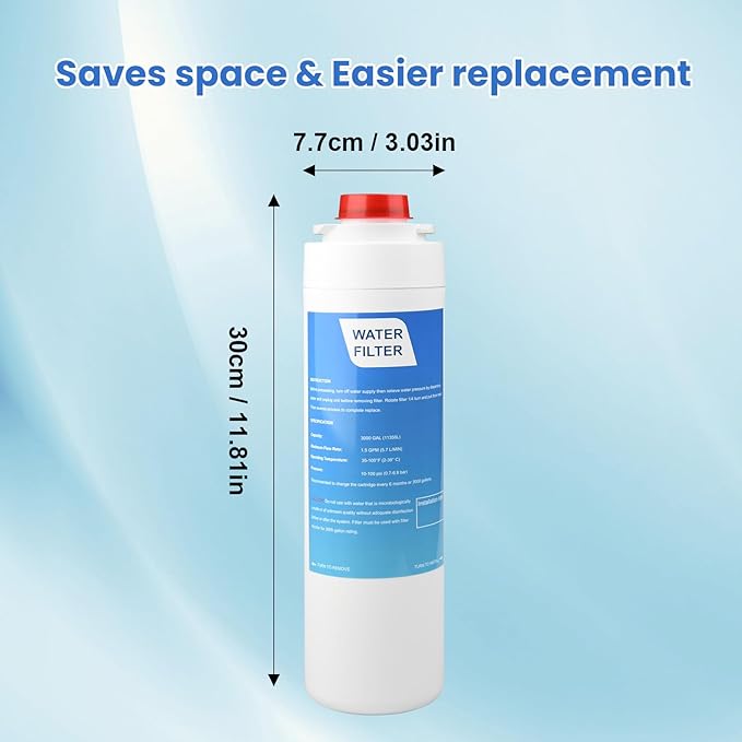 3 Pack 51300C Replacement Filter(No Chip) Compatible with 51300C EWF3000, Compatible with ezh2o ERF750, 55898C Bottle Station, High Capacity 3000 Gallon