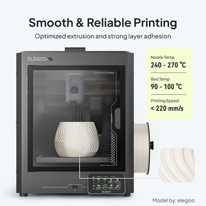 ELEGOO ASA Filament 1.75mm Gray 1KG, UV & Weather Resistant 3D Printer Filament for Outdoor Functional Parts, High Impact Strength Engineering Grad 1kg Spool (2.2lbs) Fit for FDM Printers