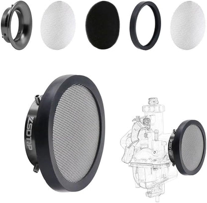 40mm Carburetor Velocity Stack Air Filter Cleaner Modified Trumpet with Sponge Filter Steel Mesh for VM22 PZ22 PD18J BT200X Shortest Fast Intake Suggest for Small Displacement (Titan,40mm)