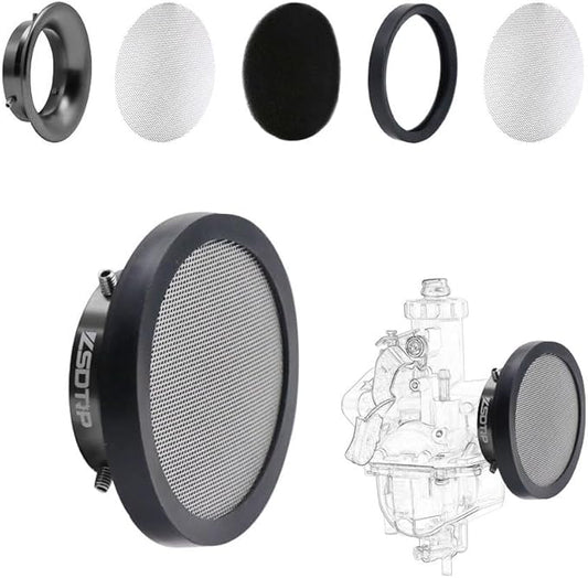 40mm Carburetor Velocity Stack Air Filter Cleaner Modified Trumpet with Sponge Filter Steel Mesh for VM22 PZ22 PD18J BT200X Shortest Fast Intake Suggest for Small Displacement (Titan,40mm)