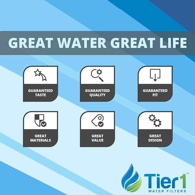 Tier1 5 Micron 10 Inch x 2.5 Inch | 25-Pack Whole House Carbon Block Water Filter Replacement Cartridge | Compatible with Pentek EP-10, 42-34373, 155531-43, CB-25-1005, MAXETW-975, Home Water Filter