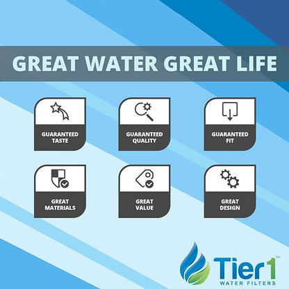 Tier1 5 Micron 10 Inch x 2.5 Inch | 25-Pack Whole House Carbon Block Water Filter Replacement Cartridge | Compatible with Pentek EP-10, 42-34373, 155531-43, CB-25-1005, MAXETW-975, Home Water Filter