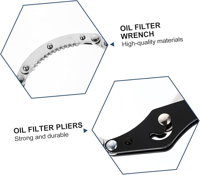 2Pcs Adjustable Oil Filter Wrench for Trucks and Farm Equipment Tool for Easy Removal of Tough Oil Filters Tight Spaces
