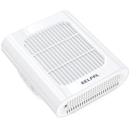 Professional Nail Dust Collector, Adjustable Nail Dust Collector for Acrylic Nails , Electric Nail Vacuum Fan, Low Noise, Dust Collector for Nail Polishing &Salon.White.