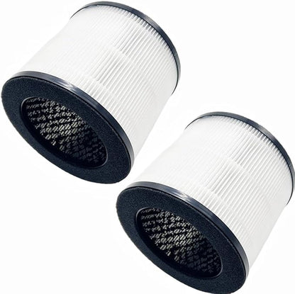 H08 Replacement Filter For Air Purifiers Compatible with Himox H08 H08P Air Purifiers, H13 4-Stage Filtration Activated carbon Air Clean Dust VOCs Odor PM2.5,2-Pack
