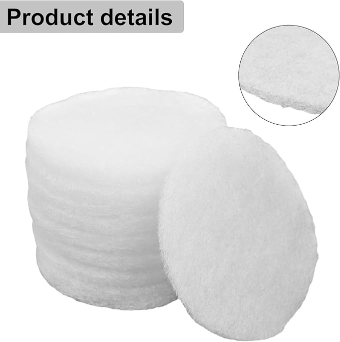 Air Filter G3 for Helios ELF-DLV 125, 10 Pack, 110 mm Diameter, Synthetic PET Fiber, Coarse Dust Retention, for ISO Coarse 50%, F1F1K1 Fire Rating, Up to 100°C