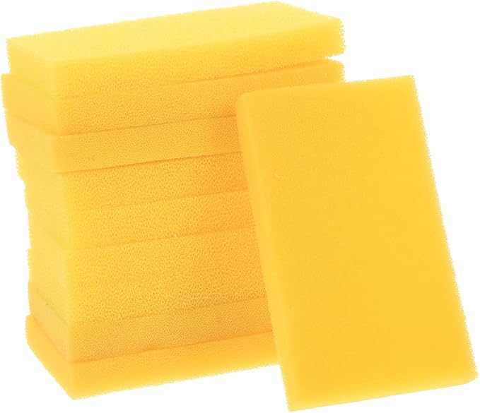 10pcs Crab Sponges for Reptiles Fine Hole Aquarium Sponges for Humidity Control Suitable for Freshwater Seawater Fish Tanks Absorbent Reusable Media Pads