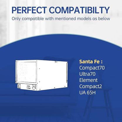 9 x 11 x 1 Dehumidifier Filter MERV 13 Compatible with Santa Fe Compact2, Compact70, Ultra70 Dehumidifier, UA 65H, # 4029748 Dehumidifiers Replacement Parts (4-Pack)