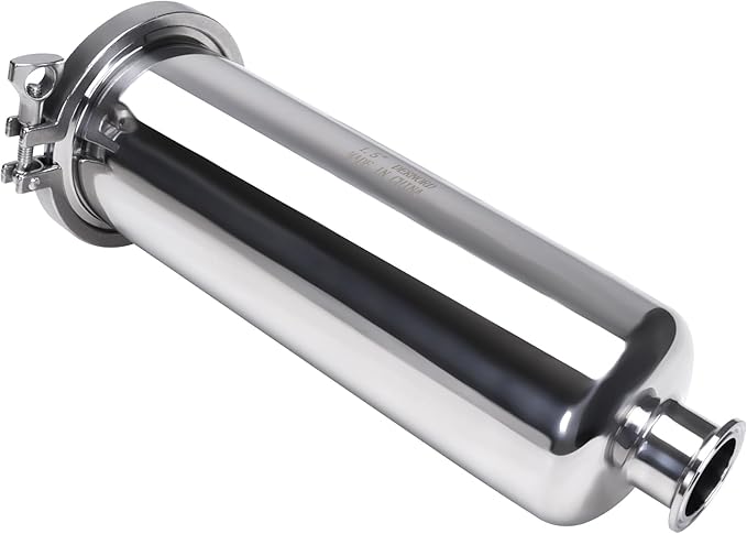 DERNORD 1.5 Inch Tri-Clamp Filter - SS304 Sanitary Fittings Inline Straight Strainer with 200 Mesh Stainless Screen